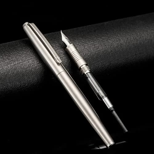 Lanxivi Stainless Steel Fountain Pen Bent Nib Art Calligraphy 138mm | Premium Fude Pen for Sketching & Signature thumbnail 4