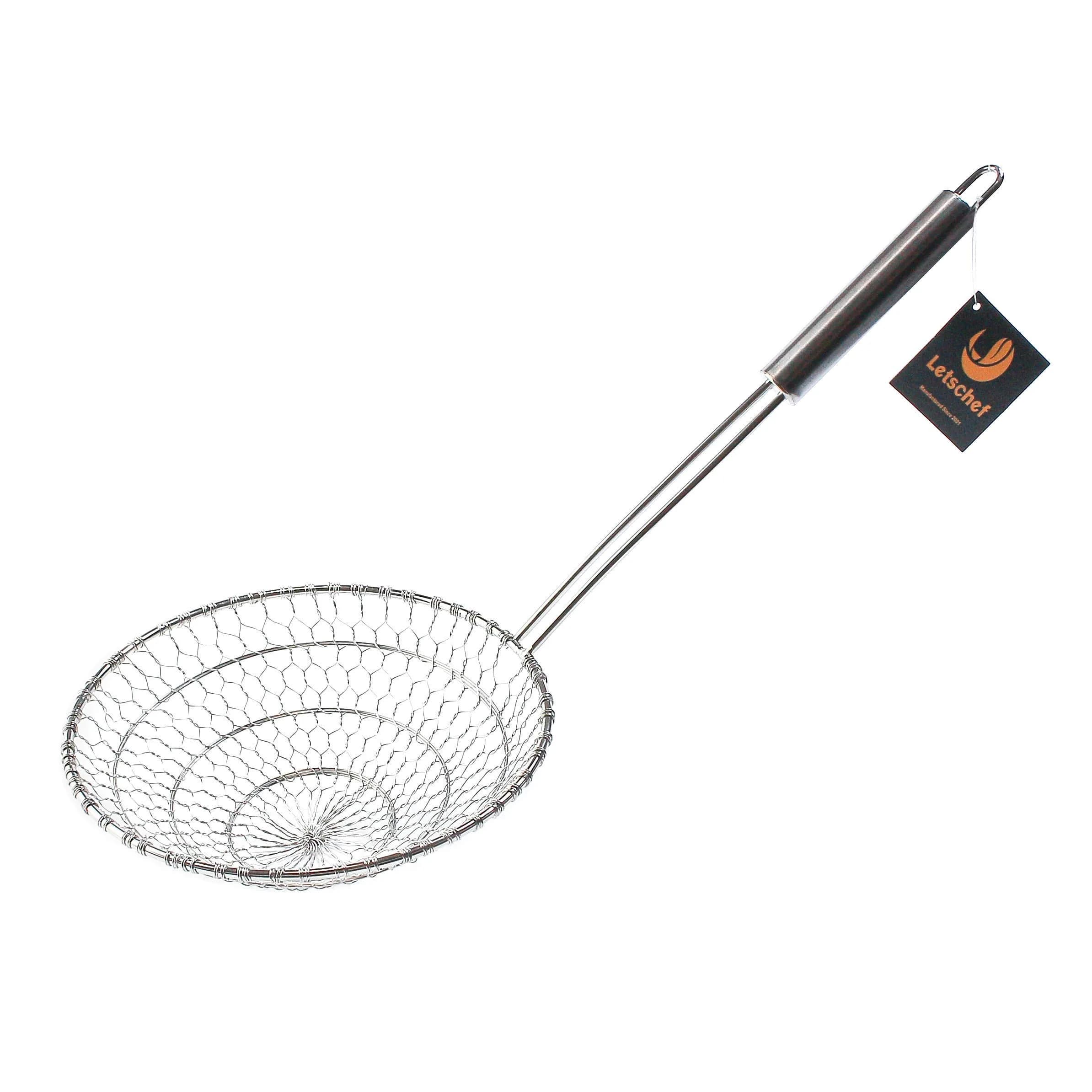 Letschef Stainless Steel Spider Strainer 15cm (6-Inch) | Handmade Asian Kitchen Skimmer Basket - main product image