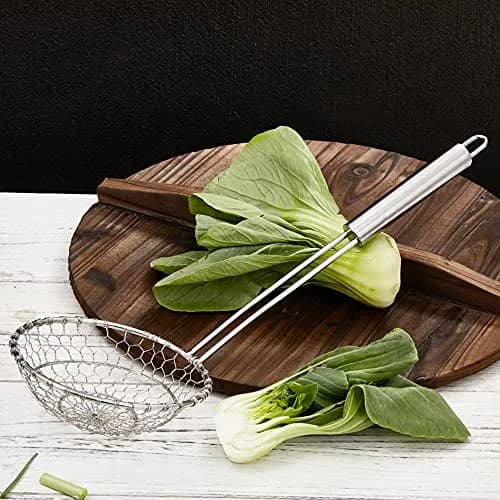 Letschef Stainless Steel Spider Strainer 15cm (6-Inch) | Handmade Asian Kitchen Skimmer Basket thumbnail 6