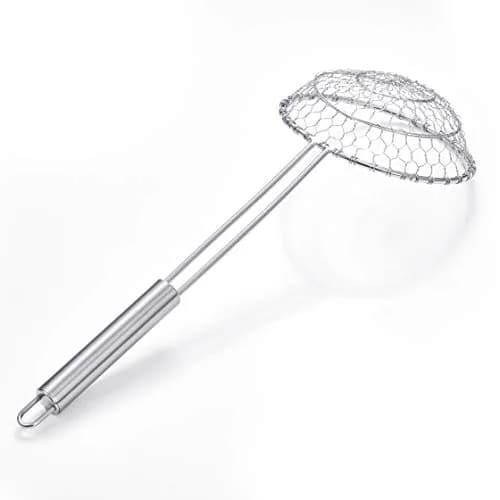 Letschef Stainless Steel Spider Strainer 15cm (6-Inch) | Handmade Asian Kitchen Skimmer Basket thumbnail 7