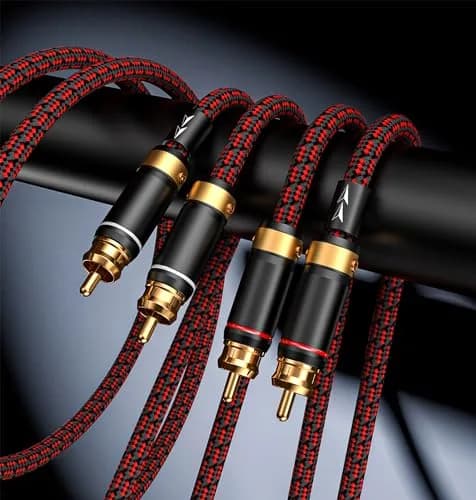 Primeda Audiophile 2RCA Male to 2RCA Male Stereo Audio Cable 2.74m (9 Feet) | High-Fidelity Sound for Home Entertainment thumbnail 2