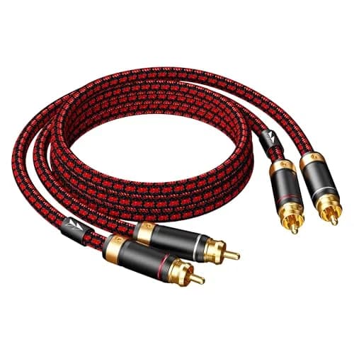 Primeda Audiophile 2RCA Male to 2RCA Male Stereo Audio Cable 0.75M | Gold Plated, Oxygen-Free Copper thumbnail 1
