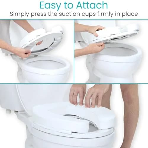 Vive Toilet Seat Cushion 2" Height (5.1 cm) - Soft Foam Padded for Standard & Elongated Seats thumbnail 6