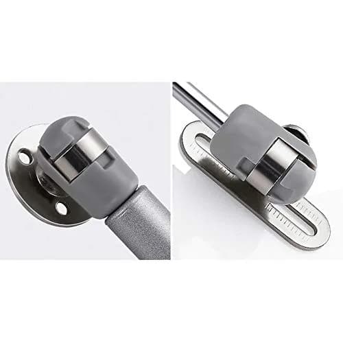 Hxchen Hydraulic Support Cabinet Hinges 235mm (9.25") 30N Soft Close Lid Supports | Pack of 4 Satin Nickel Silver thumbnail 5