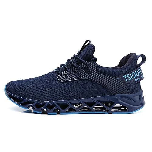 SKDOIUL Men's Running Sneakers Blue Size 13 | Breathable Mesh Athletic Walking Shoes thumbnail 2