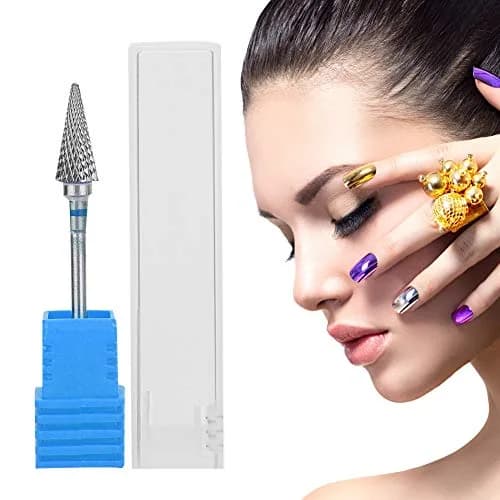 ZJchao Nail Drill Bits, 3/32'' (2.35mm) Tungsten Steel Nail Art Manicure Drill Bits, Electric Pedicure Head, Blue thumbnail 4