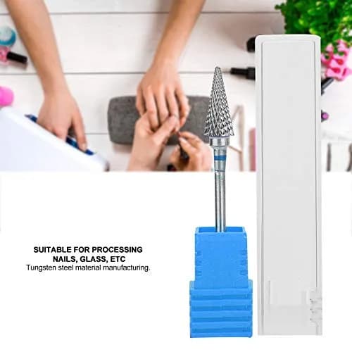 ZJchao Nail Drill Bits, 3/32'' (2.35mm) Tungsten Steel Nail Art Manicure Drill Bits, Electric Pedicure Head, Blue thumbnail 5