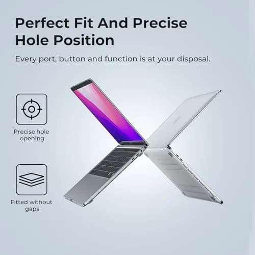 EooCoo Crystal Clear Hard Case for MacBook Pro 13-inch M2/M1 (2016-2024) | Snap-On Protection with Keyboard Cover & Screen Protector thumbnail 4