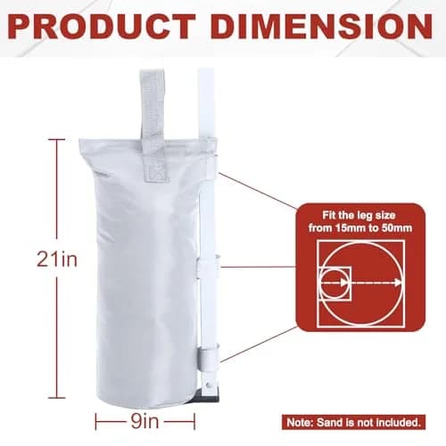 ABCCANOPY 150lb (68kg) Canopy Weight Bags Set of 4 | Stabilize Tents & Gazebos thumbnail 4