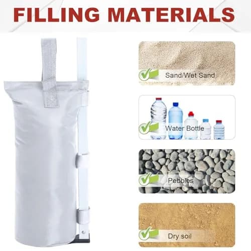 ABCCANOPY 150lb (68kg) Canopy Weight Bags Set of 4 | Stabilize Tents & Gazebos thumbnail 3