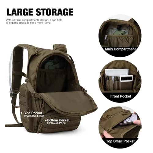 Mardingtop 25L Tactical Backpack Military Rucksack for Camping & Hiking | Water-Resistant, Expandable, Unisex thumbnail 4
