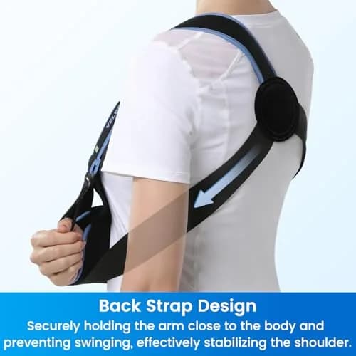 Velpeau Medical Arm Sling Shoulder Immobilizer XL (119.4cm Underbust) | T-Shaped Strap for Stability thumbnail 3