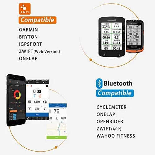 Magene S3+ Speed & Cadence Sensor for Cycling | Wireless Bluetooth/ANT+ Bike Computer RPM Sensor (2-Pack, Black) thumbnail 4