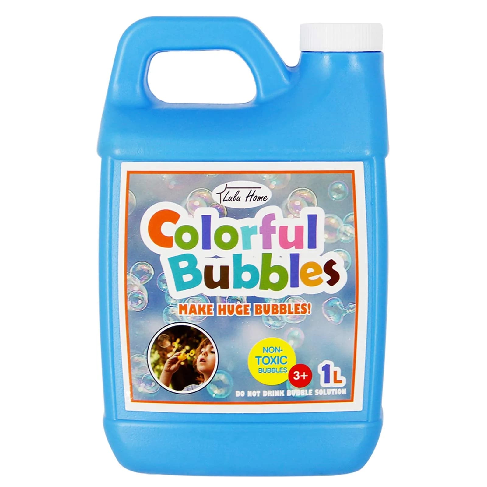 Lulu Home Concentrated Bubble Solution 1 L (33.8 OZ) | Odorless, Non-Toxic, Makes Up to 2.5 Gallons