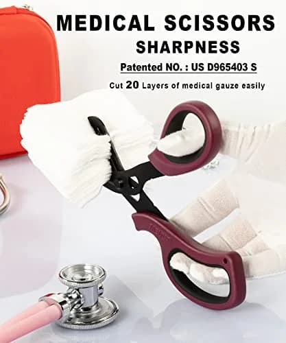 MEUUT Medical Trauma Shears 2-Pack 20.3 cm (8 Inch) | Sharp Stainless Steel Blades for Nurses & EMTs thumbnail 2