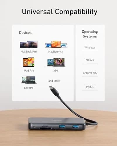 Anker 555 USB-C Hub (8-in-1) with 4K@60Hz HDMI, 10Gbps USB-C & 2 USB-A Data Ports, Ethernet, SD/MicroSD Card Reader, 85W PD Pass-Through thumbnail 7