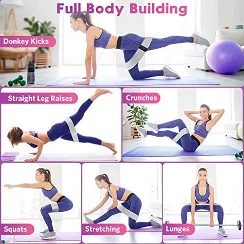 Renoj Booty Resistance Bands Set, 3 Non Slip Hip Exercise Bands for Legs & Butt, Resistance 35 lbs | Fitness & Strength Training thumbnail 4