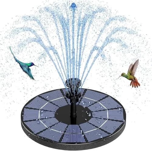 AISITIN 3.5W Solar Fountain with 1500 mAh Battery, 6 Nozzles & Fixers | 18.2cm (7.2in) Floating Water Pump for Bird Baths, Ponds, Pools thumbnail 1