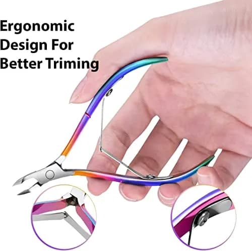 Easkep Cuticle Trimmer & Pusher Set | Rainbow Stainless Steel Manicure Tool | 2-Piece Set thumbnail 4