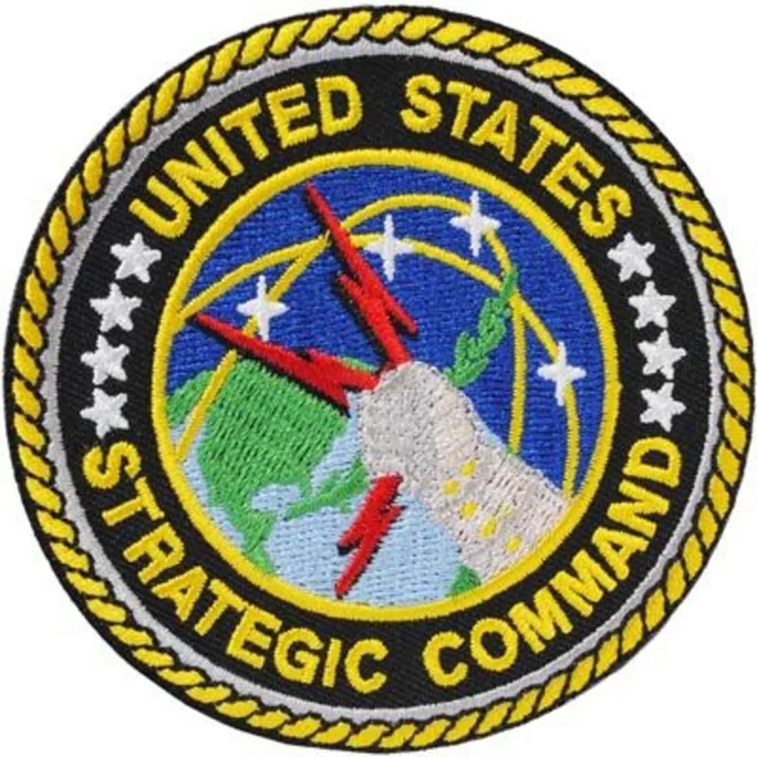 Artisan Owl USAF Strategic Air Command Embroidered Patch with Iron-On Adhesive (Subdued) 8.25cm (3.25" Diameter) | Officially Licensed Military Emblem — Full Color