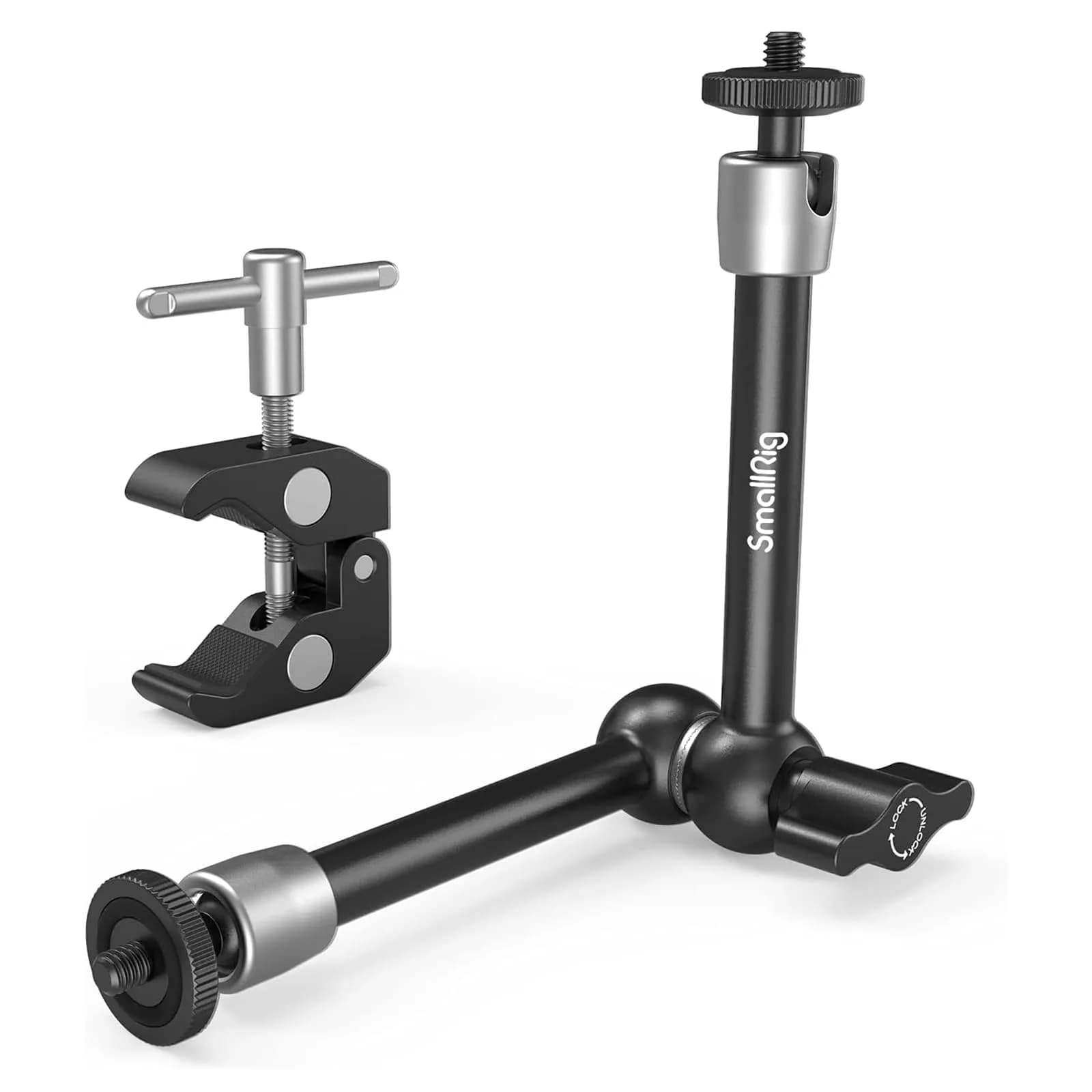 SMALLRIG Articulating Magic Arm with Super Clamp 22 cm (8.66 inches) | Mount Monitors, Lights, Cameras