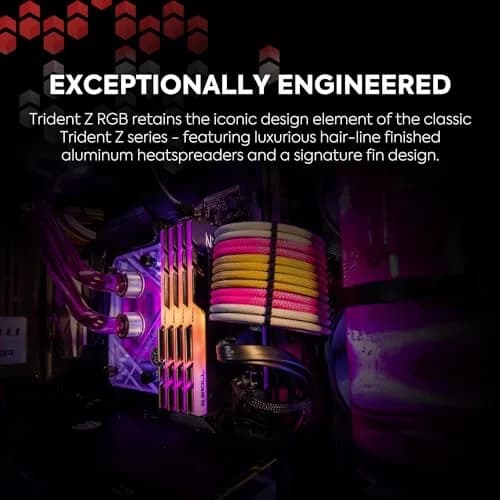 G.SKILL Trident Z RGB Series DDR4 RAM 64GB (2x32GB) Up to 3600MT/s | Vibrant RGB Lighting & High Performance thumbnail 4