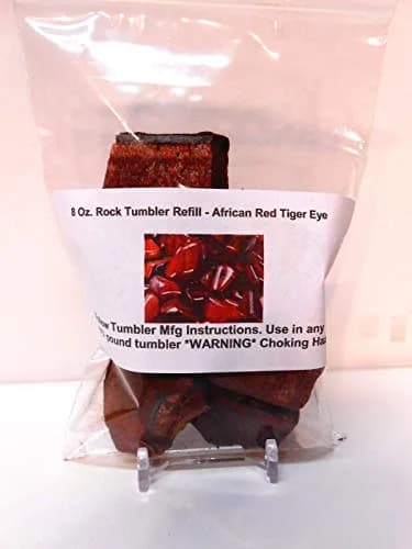 Rockhound's First Choice Rock Tumbler Gem Refill Kit African Red Tiger Eye 8oz | Gemstone Tumbling Rough for Beginners & Hobbyists thumbnail 1