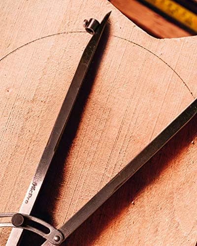 Nicpro 12 Inch Woodworking Compass with Wing & Pencil Holder | Professional Carpenter Tool for Geometry, Drawing, Drafting thumbnail 4
