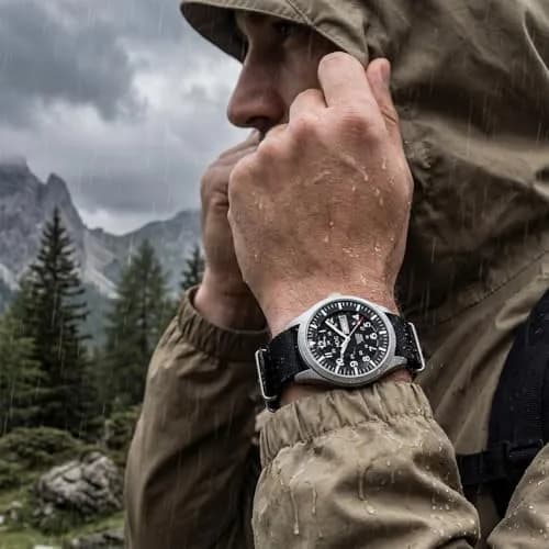 Infantry Military Field Watch 40mm Black Nylon Band | Easy-Read Analog Dial thumbnail 4