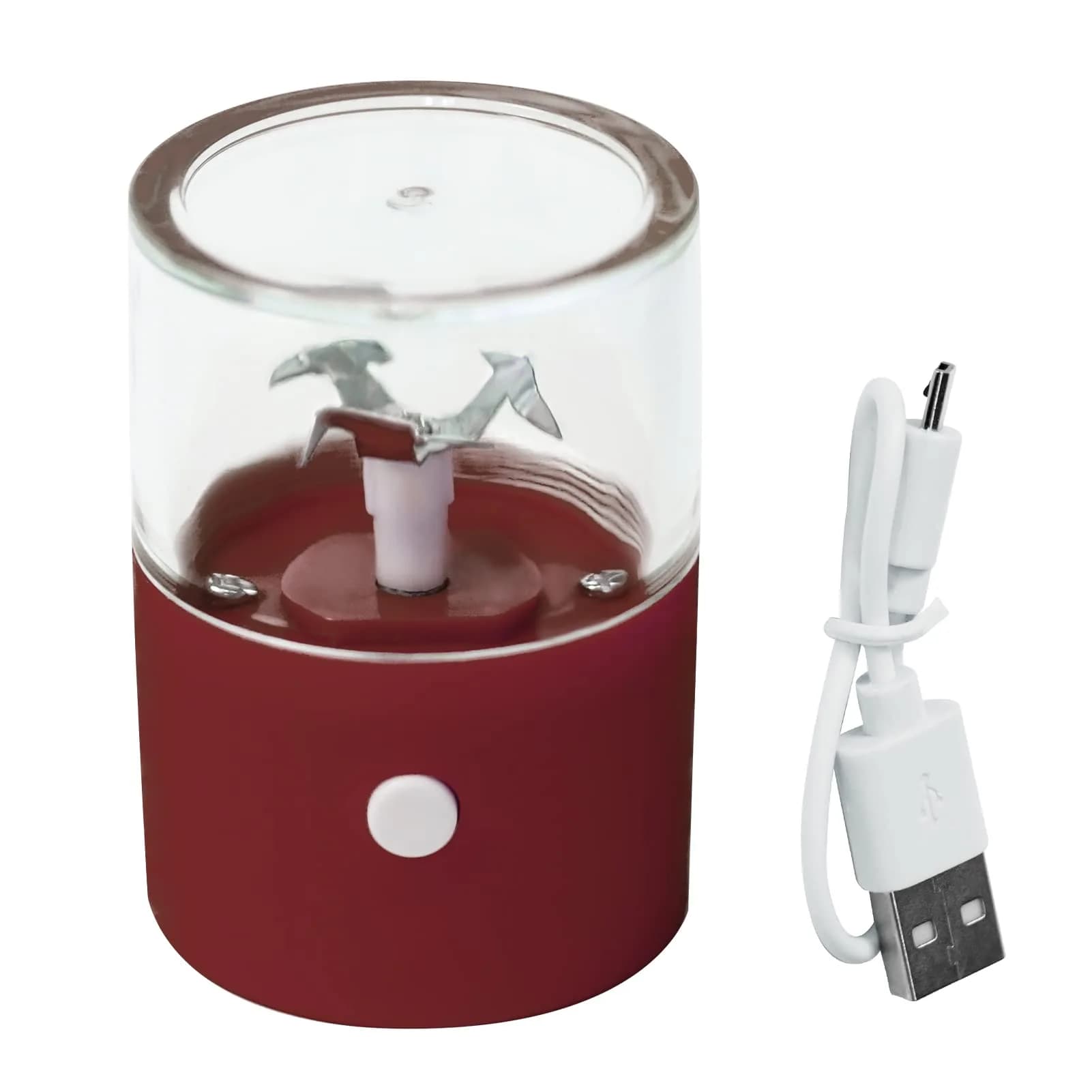 G Ganen Electrical Metal Aluminum Herb Tobacco Grinder 12.7 cm (5") Red | Fast Metal Sharp Spin Teeth - main product image
