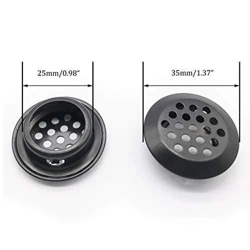 NACX 20Pcs Air Vents 25mm | Stainless Steel Round Vent Mesh for Cabinets & Wardrobes thumbnail 2