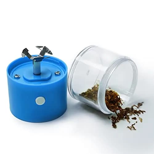 G Ganen Electric Herb Grinder 4 cm (1.6'') x 15 cm (5.7'') Blue | Fast Metal Spin Teeth thumbnail 6