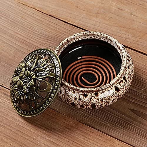 LamDawn Fambe Gray Ceramic Incense Burner with Calabash Holder | Meditation & Relaxation thumbnail 10