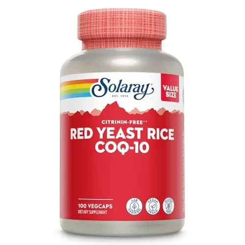 SOLARAY Red Yeast Rice with CoQ10 & Niacin (Vitamin B3) 100 VegCaps thumbnail 1