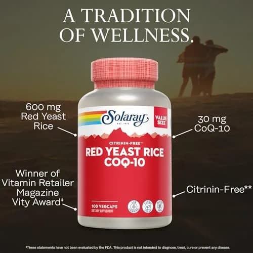 SOLARAY Red Yeast Rice with CoQ10 & Niacin (Vitamin B3) 100 VegCaps thumbnail 3