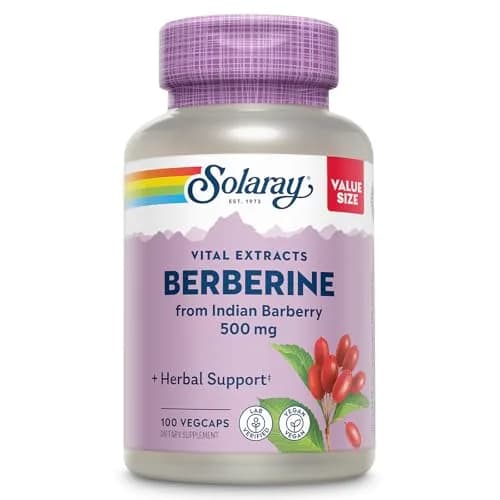 SOLARAY Berberine Extract 500 mg | Vegan Herbal Support for Active Lifestyle thumbnail 1