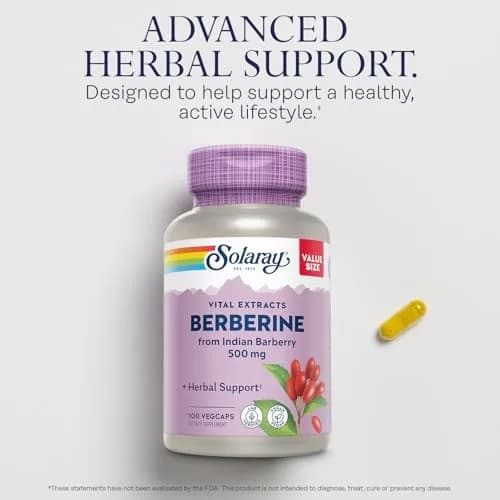 SOLARAY Berberine Extract 500 mg | Vegan Herbal Support for Active Lifestyle thumbnail 3