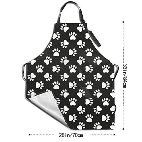 Abucaky Dog Animal Paws Print Waterproof Apron for Adults | Kitchen & BBQ Protection thumbnail 4