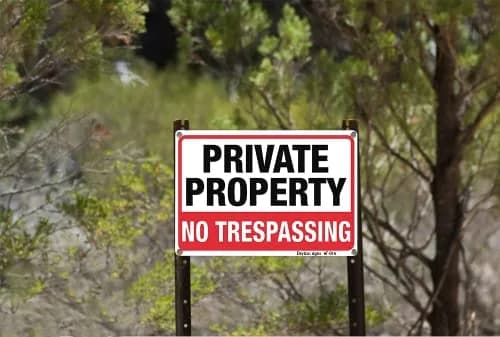 Dxyizus signs No Trespassing Sign Private Property 10x14 Inch Aluminum (4-Pack) | Rust-Free & Weatherproof Yard Sign thumbnail 4
