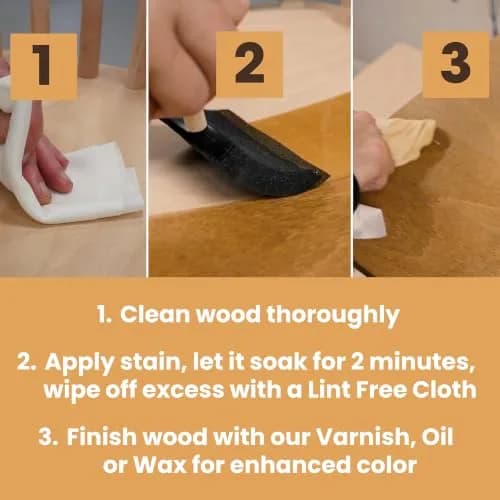 Furniture Clinic Wood Stain Antique Pine 2.5L (85 Fl Oz) | Water Based, Fast Drying, Low Odor thumbnail 4