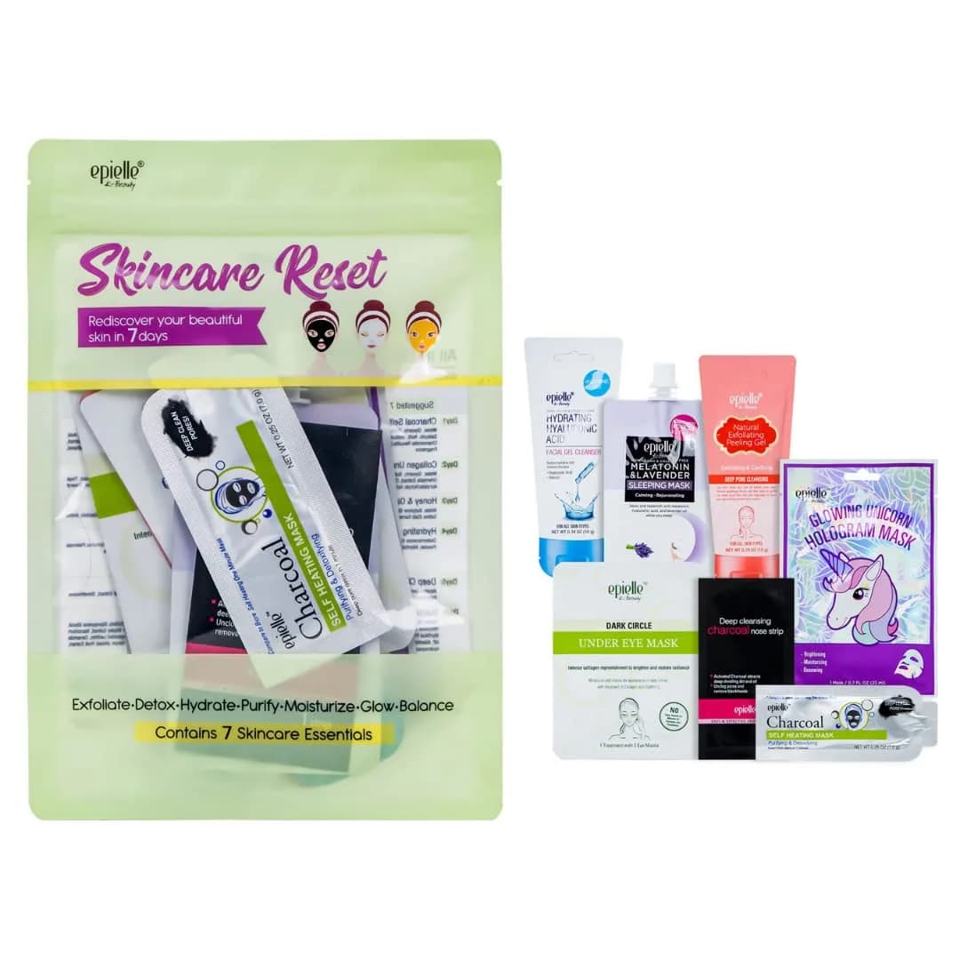 Epielle Spa Day Kit 6 Piece Set | Korean Skin Care Set for Radiant Skin — Skincare Reset 7-Day Kit / 6 Piece Set
