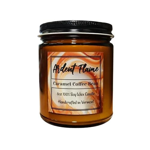 Ardent Flame Caramel Coffee Bean Candle | 8 oz | Highly Scented Soy Wax Home Decor thumbnail 1