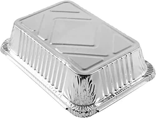 Tiger Chef Aluminum Pans Takeout Containers - Oblong Heavy Duty Foil Baking Pan - Quarter Size 8.4x5.9 inches | Durable, Eco-Friendly Food Storage thumbnail 2