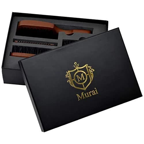 GIORGIO Beard Kit for Men Gift Set with Wooden & Boar Bristle Brushes | Complete Grooming Bundle thumbnail 2