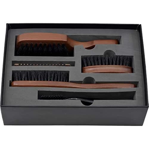GIORGIO Beard Kit for Men Gift Set with Wooden & Boar Bristle Brushes | Complete Grooming Bundle thumbnail 3