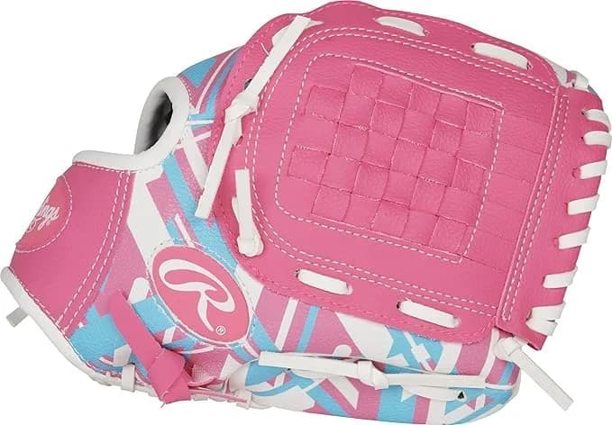 Rawlings Remix T-Ball & Youth Baseball Glove Right Hand Throw 9" (22.86 cm) Pink | Utility Glove for Ages 3-5 thumbnail 3