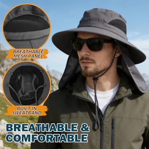 EINSKEY Wide Brim Sun Bucket Hat Waterproof UPF 50+ | Unisex Outdoor Sun Protection (70-120 chars) thumbnail 5