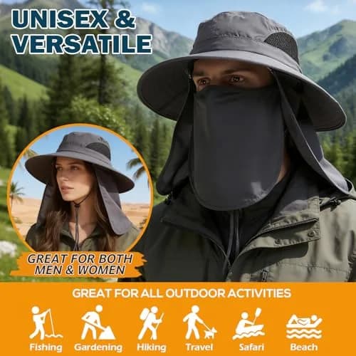 EINSKEY Wide Brim Sun Bucket Hat Waterproof UPF 50+ | Unisex Outdoor Sun Protection (70-120 chars) thumbnail 2