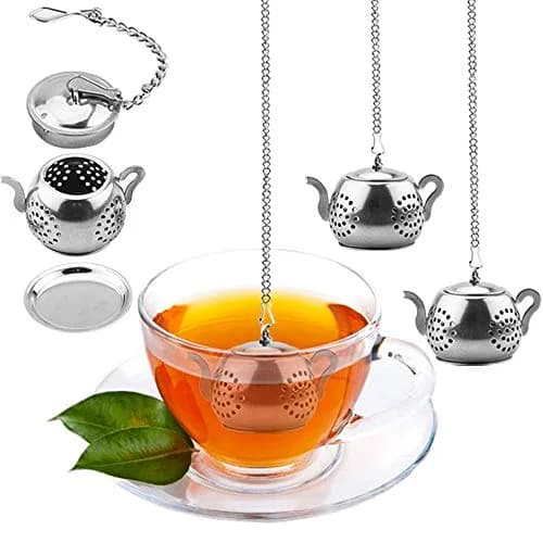 Cyimi Loose Leaf Tea Infuser 4PCS Stainless Steel Small Tea Filter for Mug & Teapot thumbnail 1