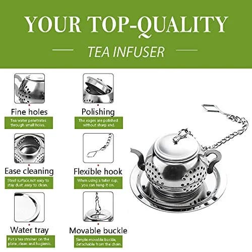 Cyimi Loose Leaf Tea Infuser 4PCS Stainless Steel Small Tea Filter for Mug & Teapot thumbnail 5